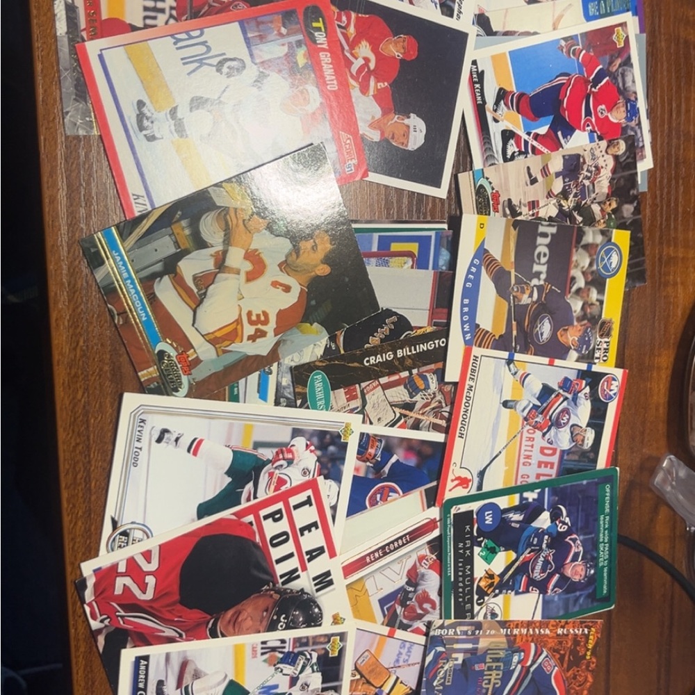 NHL Assorted Hockey Trading Cards - Red, White, Blue